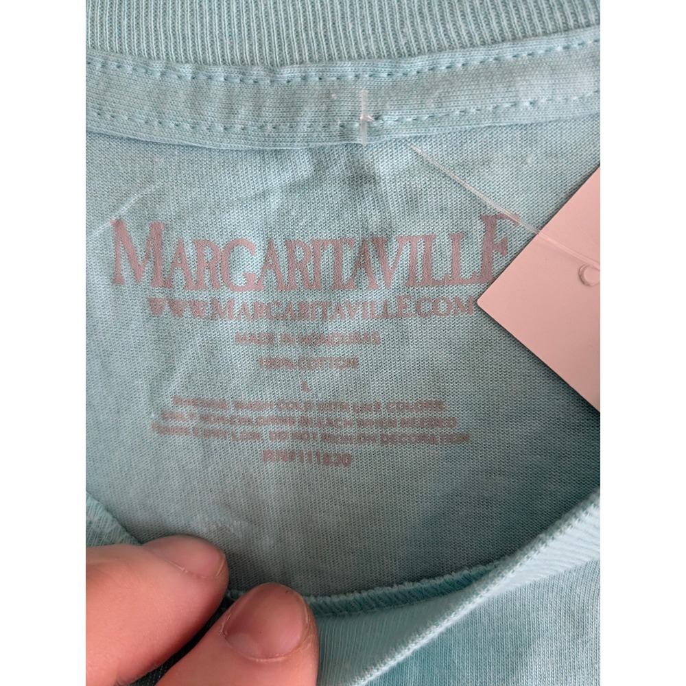 NWT-Margaritaville Mens Changes in Latitudes T-Shirt Mint Green Large Auburndale - Picture 5 of 5